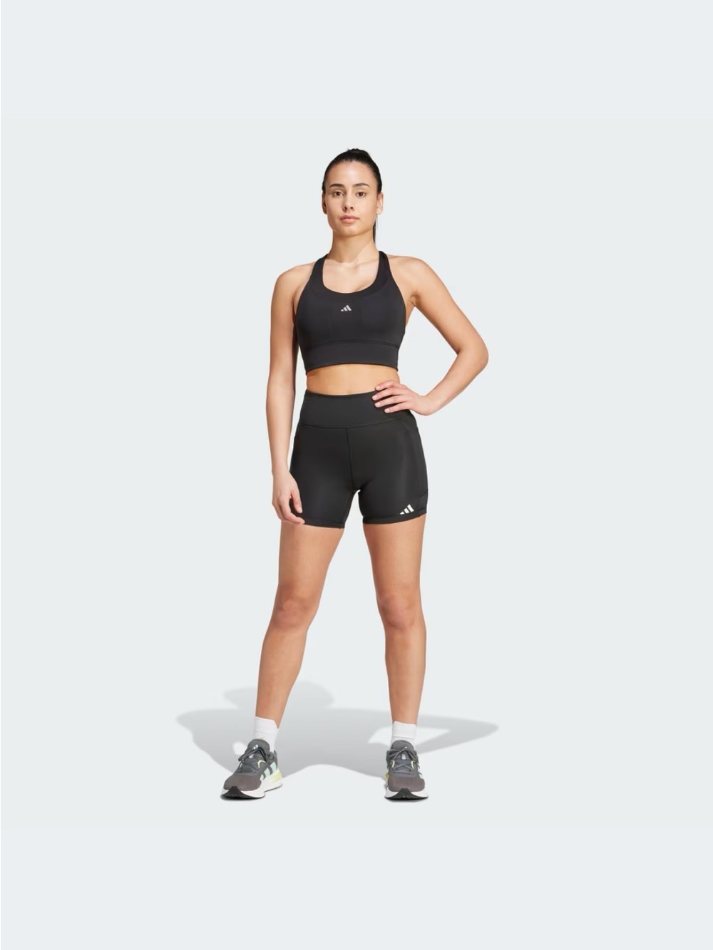adidas Black Women's High-Waist Bike Shorts